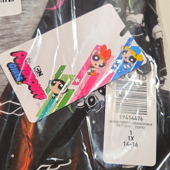 ❤️NWT VINTAGE TORRID CARDIGAN - POWER PUFF GIRLS - CARDIGAN SWEATER - POCKETS - Picture 5 of 13